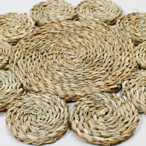 Salvamanteles Artesanal de Jacinto de Agua y Pasto Marino, Diseño Rústico Natural para Decoración del Hogar y Oficina - Product Image 5