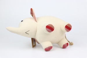 Juguetes de Peluche al por Mayor, Hechos a Mano, Brocado de Elefante Étnico Tailandés de Nghe An, Color Azul/Rojo, 15 cm de Altura - Product Image 4