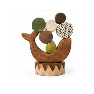Juguete de Madera Escandinavo ConceptHome con Forma de Hoja para Pájaros - Product Image 6