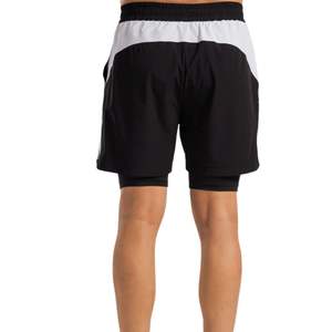 Pantalones Cortos Deportivos Negros con Bolsillo con Cremallera para Hombre, Secado Rápido, para Entrenamiento, Atletismo, Running, Ropa Deportiva, Logotipo Personalizado, Precio de Fábrica - Product Image 2