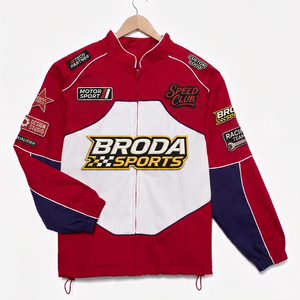 Blousons d'hiver coupe bomber en coton pour hommes, coupe grande taille, avec logo brodé personnalisé OEM, style course Nascar, coupe-vent, vente en gros 2026 - Product Image 4