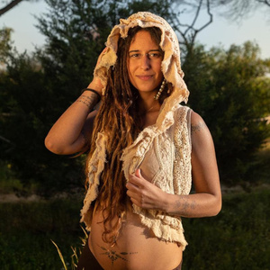 Tribal Sleeveless Hooded Vest for Summer Festivals Nature Inspired Bohemian Wardrobe Summer Cover Up Stylish Layer for Women - Product Image 1