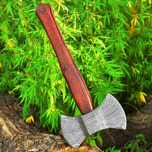 Damascus Double Head <b>Axe</b> Professional Pattern Steel Dual Blade Outdoor <b>Wood</b> <b>Chopping</b> Camping Tool Damascus Double Head <b>Axe</b> - Product Image 3