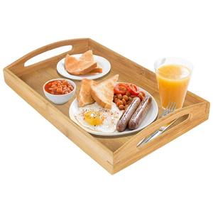 Plateau de service en bois moderne pour le thé, le café, le petit-déjeuner et les collations, léger, polyvalent, pour la cuisine et la maison - Product Image 1