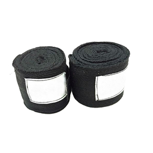 Bandages de boxe en coton noir haute élasticité pour l'entraînement toutes saisons - Product Image 1