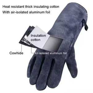 Gants de soudage en cuir de vachette en gros, avec manchette de sécurité, paume et pouce renforcés, imperméables, ignifuges, antidérapants, compatibles écran tactile, pour la protection des mains et des bras - Product Image 3