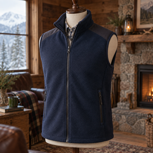 Stylish fleece <b>vest</b> with warm soft material comfortable sleeveless design durable construction and practical pockets for casual - Product Image 1