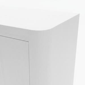 Buffet moderne à 4 portes en MDF à bords doux avec finition en chêne massif, design écologique - Product Image 4