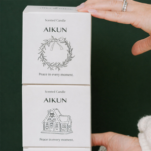 Vela Aromática AIKUN en Frasco de Vidrio de Larga Duración con Algas Marinas y Madera Flotante, Aroma Brisa Oceánica para Suministro al por Mayor - Product Image 4