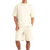 Ensemble deux pièces pour homme, été, respirant, séchage rapide, confortable, personnalisable, coton tricoté de haute qualité, streetwear, manches courtes