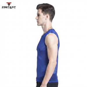 Camiseta de tirantes de malla personalizada al por mayor para hombre, de alta calidad, sin mangas, de secado rápido, transpirable, para gimnasio, baloncesto y entrenamiento. - Product Image 5