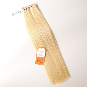 Personnalisation gratuite de la couleur des extensions de cheveux de bande cheveux humains Remy cuticule aligné ultra mince bandes de longue durée prix de gros - Product Image 3