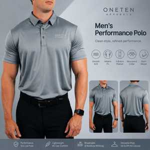 เสื้อโปโลผู้ชายทรงปกติ ผ้าถักเนื้อนุ่ม ระบายอากาศได้ดี น้ำหนัก 180 กรัม ผสมสแปนเด็กซ์ แขนสั้น คอปักลาย ดีไซน์สบายๆ เหมาะสำหรับใส่เล่นกอล์ฟ - Product Image 5