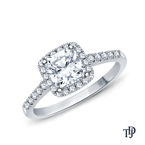 Anillo de compromiso de oro de 10K estilo Milgrain vintage con diamante cultivado en laboratorio y diamante central, venta al por mayor y al detalle OEM - Product Image 3