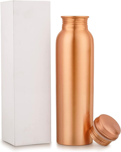 Suministro al por Mayor de Vasos de Cobre Hechos a Mano con Tapa Metálica para Uso en Oficinas o Restaurantes de la India - Instant Traders - Product Image 1