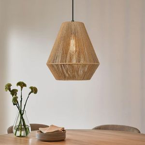 Lámpara colgante decorativa hecha a mano de mimbre y ratán para arquitectura interior contemporánea y espacios de lujo. - Product Image 5