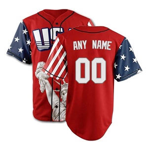 เสื้อเบสบอล USA แบบพิมพ์ลายเต็มตัว ซับลิเมชั่น แขนสั้น สีเทา ลายธงชาติอเมริกา ลายเทพีเสรีภาพ ผ้าโพลีเอสเตอร์ 100% - Product Image 3