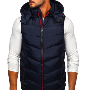 Wholesale <b>Winter</b> Casual Sleeveless Puffer Vest <b>Jacket</b> for Men Soft Lightweight Linen Plain Dyed Sizes Available in Puls Vests - Product Image 5