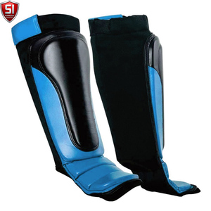 Protège-tibias de boxe pour entraînement de combat, protection de la cheville et du cou-de-pied, chauffe-jambes MMA Muay Thai, protège-tibias légers en PU - Product Image 3