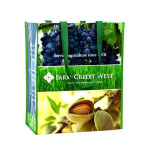 Sacs fourre-tout réutilisables écologiques en PP tissé avec poignées en sangle et fermeture éclair, sacs de courses personnalisés OEM/ODM - Product Image 4