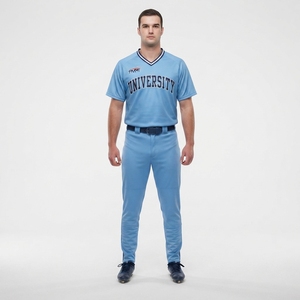 Jersey de Béisbol Personalizado para Hombre, Cuello en V, Estilo Retro de los 80, Tejido Doble de Malla, Estilo NCAA, Fabricante OEM - Product Image 1