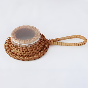 <b>Coffee</b> <b>Filters</b> Paper Mesh Loose Tea Drain Handmade Strainer Rattan Mini Colander Customization Accepted - Product Image 2