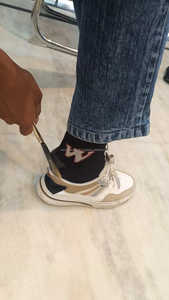 Calidad Natural 21cm de largo búfalo buey zapato cuerno níquel latón mango ágata vaca pulida artesanía estilo Animal mango de latón conjunto - Product Image 2