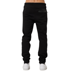 Customized <b>Mens</b> Tapered <b>Trousers</b> Zipper Pocket <b>Elastic</b> Waist Athletic Streetwear Pants OEM Sportswear Factory Wholesale Supplier - Product Image 2