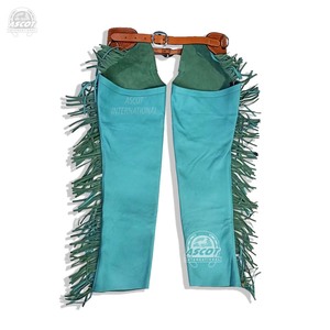 Horse <b>Riding</b> Full <b>Chaps</b> Long Suede Leather Custom Color Western Cowboy Style Leather Tooling Equestrian Equipment Accessories - Product Image 2