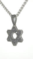 Bijoux Hip Hop Moissanite David of Iced Out Pendentif en forme d'étoile Argent 925 VVS D Moissanite Diamant Pendentif à breloque fine