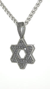 เครื่องประดับเพชรโมอิสฮิปฮอปจี้รูปดาวเย็นเดวิด925เงิน VD เพชรโมอิสซานไนท์จี้เสน่ห์ - Product Image 5