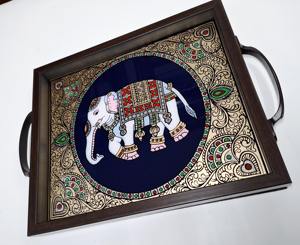 Bandeja de Madera Ecológica con Diseño Impreso, Acabado Natural, para una Vida Sostenible, Bandeja de Servicio al por Mayor - Product Image 4