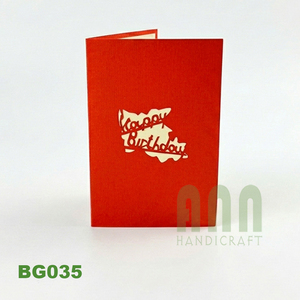 ANN HANDICRAFT BG035 Custom 3D Pop-up Traditional Greeting Card-Hanoi Origin <b>Matte</b> <b>Varnishing</b> for Birthday New Year Valentine's - Product Image 2