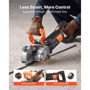 Machine à rainurer murale électrique 4800W, 6800 tr/min, rainureuse à béton avec ligne de guidage et 5 lames - Product Image 6