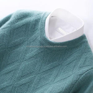 Pull en cachemire tricoté en laine de haute qualité pour homme, manches longues, anti-rides, automne-hiver, fabricant de vêtements en maille, logo personnalisé - Product Image 2