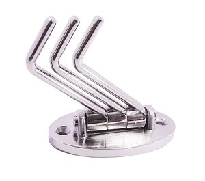 3 Pin Stainless Steel <b>Cloth</b> Hook for Doors and Walls Premium Quality SS202 - Product Image 1