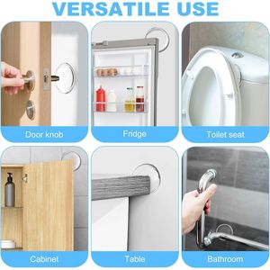 Protezioni Adesive per Maniglie e Porte da 2 Pollici, Confezione da 6, Ammortizzatori Antiurto per Muri - Product Image 3