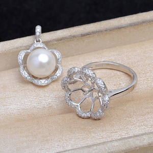 Accesorio de Plata 925 para DIY, Colgante de Loto, Base Vacía para Anillo de 11-12mm y 14-15mm, JG5898, Componentes y Fornituras de Joyería - Product Image 2