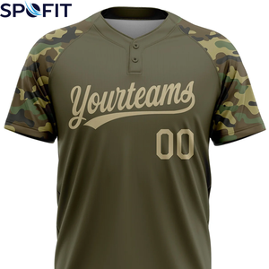 Camiseta de Béisbol Personalizable para Hombre, 100% Poliéster, Sublimada, Uniforme Deportivo Transpirable con 2 Botones, Venta al Por Mayor OEM - Product Image 3