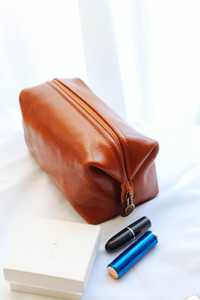 Trousse de Toilette en Cuir Véritable pour Homme, Trousse de Voyage, Trousse de Rasage, Organisateur, Logo Personnalisé en Relief, Vente en Gros TYG-0210 - Product Image 2