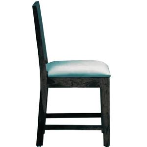 เก้าอี้รับประทานอาหารทำจากไม้สีน้ำตาลเข้มตกแต่งด้วยเบาะหุ้มขาสำหรับบ้านโรงเรียนสวนเฟอร์นิเจอร์ลานครัว - Product Image 3