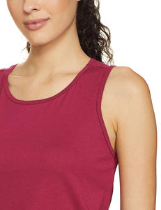 Camiseta sin mangas de punto transpirable de fibra de bambú 100% para mujer, ideal para gimnasio, entrenamiento, fitness, yoga y actividades deportivas. - Product Image 5