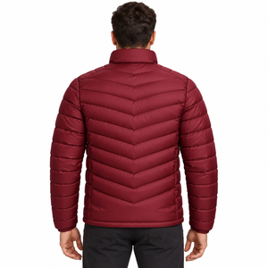 <b>Mens</b> Quilted Puffer <b>Jacket</b> Custom Embroidery Winter Apparel Stand Collar Full Zip Padded Coat Casual Outdoor Cold Weather <b>Jacket</b> - Product Image 5