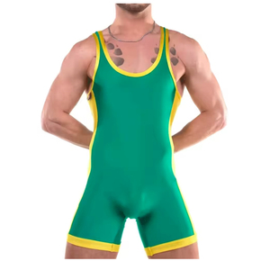 Singlet de Lucha Libre para Hombre, Sin Mangas, Ajustado, Transpirable, de Spandex y Poliéster, Uniforme Deportivo de Competición para Adultos - Product Image 4