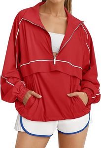 Quarter Zip Pullover Women UPF 50+ <b>Lightweight</b> Windbreaker <b>Jacket</b> <b>Running</b> Hiking Outdoor Pullover with Pocket - Product Image 3