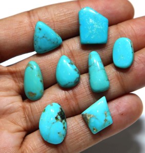 Turquoise naturelle d'Arizona, cabochon, turquoise Sleeping Beauty, pierre précieuse en vrac pour la fabrication de bijoux, vente en gros de pierres de turquoise d'Arizona - Product Image 1