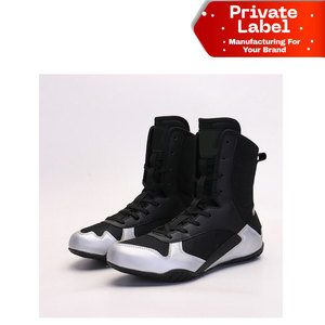 Botas de Boxeo con Correa de Gancho y Bucle, Doble Bloqueo para Estabilidad del Tobillo, Botas Protectoras de Caña Alta para Boxeo, Soporte de Tobillo para Sparring Pesado - Product Image 1