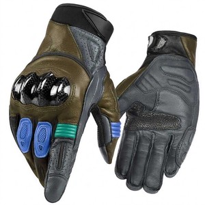 Gants de moto en cuir à manchette courte pour motard, compatibles écran tactile, tendance mode USA Europe 2026 - Product Image 3