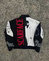 Veste personnalisée Scarface Design « THE WORLD IS YOURS » en toile rigide, style racing