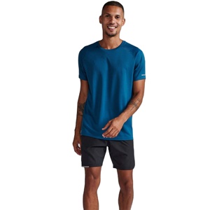 Camiseta Deportiva de Manga Corta para Hombre, Azul, de Secado Rápido, Corte Regular, Cuello Redondo, Estilo Jersey - Product Image 2